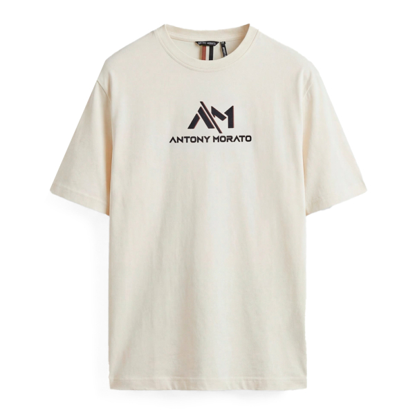 Antony Morato T-shirts Crme - T-SHIRT COUPE CLASSIQUE AVEC LOGO - L - Ref 44 €